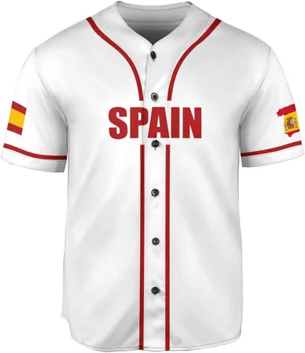 Miniatura 2 de Podagree - Camiseta de béisbol personalizada de España, bandera española, escudo de armas de España, regalo peruano para hombres y mujeres