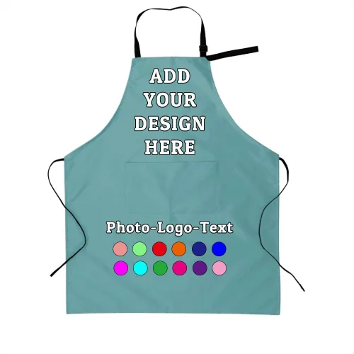 Miniatura 33 de Delantal personalizado para adultos, delantales personalizados con bolsillos, añade tu logotipo y foto, delantal impermeable ajustable personalizado