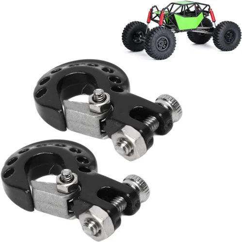 Miniatura 5 de 2 ganchos de remolque de cabrestante RC - Gancho de remolque de aleación de aluminio para escalada de automóvil para camión oruga escala 1/10 SCX10