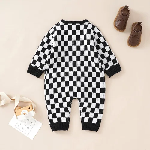 Miniatura 3 de Sduydiosy Mameluco para bebé recién nacido, ropa de manga larga con botones, lindo traje de invierno para bebé