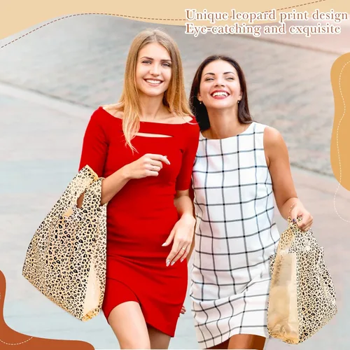 Miniatura 4 de Fulmoon 200 unidades de bolsas de camiseta a granel de plástico para regalos y mercancía con asas, bolsas boutique, embalaje de camiseta
