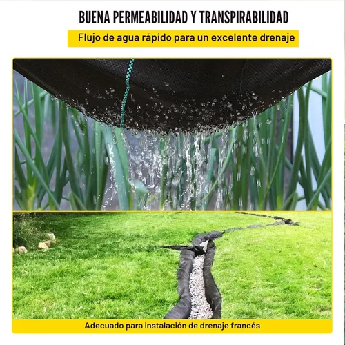 Miniatura 4 de Happybuy Barrera contra Malezas de Jardín de 3 pies x 50 pies, 5 onzas, Tela Paisajística de Servicio Pesado, Tela de Control de Malezas