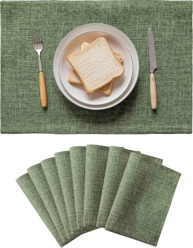 Miniatura 10 de Juego de 6 manteles individuales resistentes al calor para mesa de comedor y cocina de Home Brilliant, manteles individuales para mesa de comedor