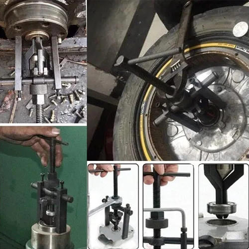 Miniatura 5 de Juego de 3 extractores de cojinetes internos piloto de mandíbula, kit de herramientas resistentes para automóvil, SUV, motocicleta