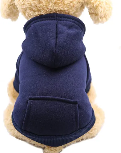 Miniatura 13 de Jecikelon Sudadera con capucha para perro de invierno con bolsillos, ropa cálida para perros pequeños, abrigo de chihuahua, ropa de cachorro y gato