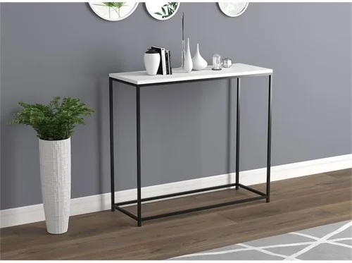 Miniatura 2 de Safdie & Co. Mesa consola, blanca, 12 pulgadas de profundidad x 31 pulgadas de ancho x 28 pulgadas de alto