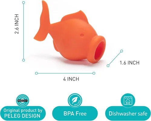 Miniatura 5 de Peleg Design Separador de huevos para huevos crudos – Separador de yema y clara de huevo de silicona, liberación de la yema con labios de YolkFish