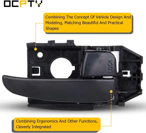Miniatura 4 de OCPTY Manija de puerta Interior Pasajero Lado Derecho Reemplazo Ajuste 2001-2006 para Hyundai Elantra Manija Interior Puerta Negro