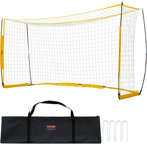 Miniatura 11 de VEVOR Portable Soccer Goal, 12 x 6 ft Large Practice Soccer Net, Steel Fiberglass Structure Training Goal Set with Carry Bag, All-Weather Outdoor