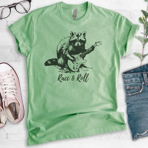 Miniatura 2 de Racc & Roll Shirt, Camiseta unisex para hombre, camiseta de mapache divertido, diseño de mapache