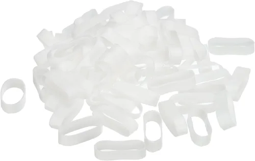 Miniatura 15 de PATIKIL Bandas de goma de silicona, 200 piezas antideslizantes de 0.9 pulgadas, color negro plano para envolver cables, envolturas de bolsas, arte