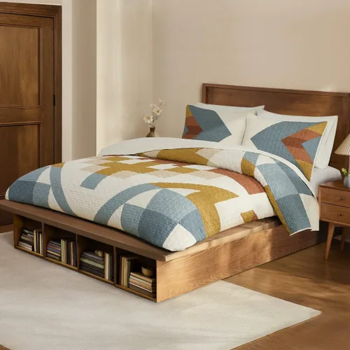 Miniatura 12 de Pendleton Juego de edredón individual – Juego de edredón de 2 piezas 100% algodón con funda, ropa de cama suave y ligera para cama