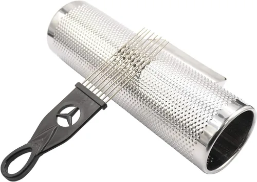 Miniatura 5 de EastRock Güiro de acero inoxidable de 10 pulgadas y 3 pulgadas, instrumento de percusión, herramienta de entrenamiento musical con raspador