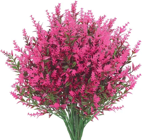 Miniatura 10 de GREENRAIN 8 ramilletes de flores artificiales de lavanda 3#amarillo