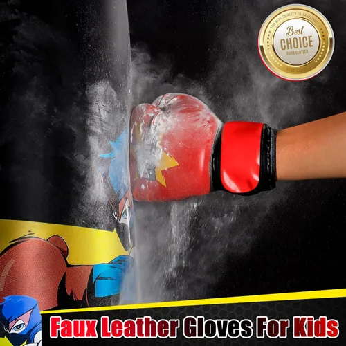 Miniatura 3 de Saco de boxeo para niños, juego de boxeo para niños con guantes de boxeo, saco de boxeo inflable grande de 66", regalos para niños y niñas de 5 a 12