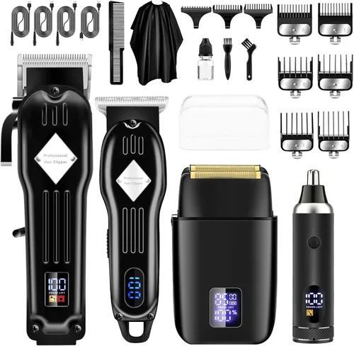 Miniatura 7 de SUNNOW Cortapelos Profesional Inalámbrico para Hombres, Afeitadoras Eléctricas de Lámina y Kit Recortador de Barba y Cabello, Máquinas de Corte