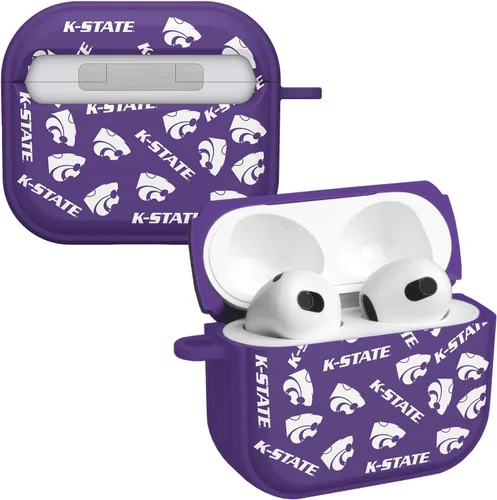 Miniatura 8 de Affinity Bands Kansas State Wildcats HDX Case Cover Compatible with Apple AirPods Gen 1 & 2 (Paint Stripe)