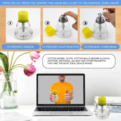 Miniatura 7 de FERCAISH Botella de vidrio transparente de 6.1 fl oz, dispensador profesional de bomba de vidrio transparente con escalas de medición