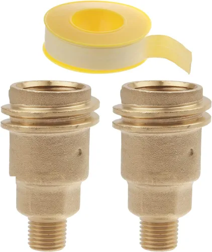 Miniatura 9 de 2 tuercas macho 5042 QCC1, adaptador de manguera de montaje de gas propano con rosca de tubo NPT de 1/4 pulgadas y conector QCC tipo 1 macho y POL