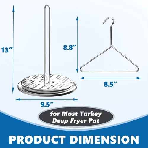 Miniatura 2 de Kit de soporte para freidora de pavo SafBbcue Soporte vertical para asar pollo con estante para pollo Asador con soporte para pavo Kit de accesorios