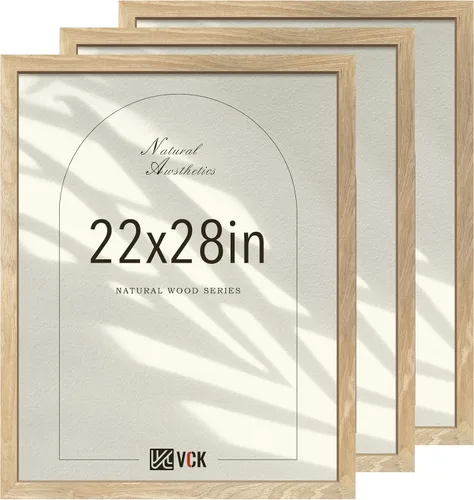 Miniatura 70 de VCK Juego de 3 portarretratos de madera negra de 8 x 10 pulgadas con exclusiva veta de madera, marco para el hogar, estudio y galería, mesa o colgar
