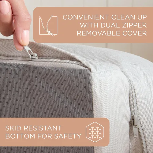 Miniatura 11 de Town & Country Everyday CuddleTown Cómoda Cama Sofá para Mascotas con Refuerzo Sólido, Espuma Tipo Caja de Huevos de Apoyo y Calmante, Base Gris