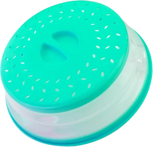 Miniatura 34 de Cubierta plegable para salpicaduras de microondas, cubierta para platos de microondas con ventilación de vapor, silicona y plástico sin BPA