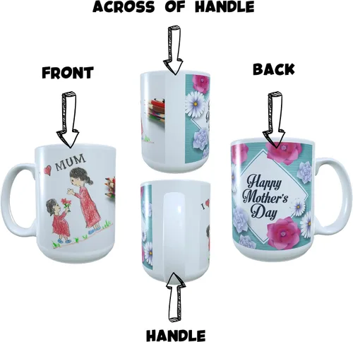 Miniatura 3 de Taza de café personalizada de 15 onzas Taza personalizada con foto, logotipo o nombres impresos en ambos lados Taza personalizada, taza de té