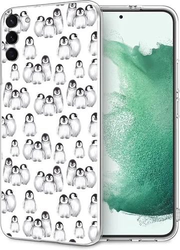 Funda diseñada para Samsung Galaxy S22, bonita y divertida funda de teléfono de TPU con pingüino antártico para niñas, mujeres y hombres, funda