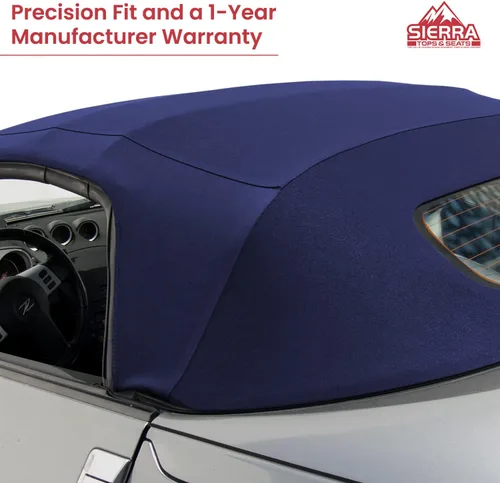 Miniatura 2 de Sierra Auto Tops & Seats Capota Convertible para Nissan 350Z 2004 a 2009 - Azul, Lona Stayfast - Capota Suave con Ventana de Vidrio Calefactable