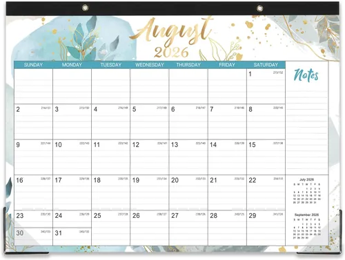 Calendario de escritorio 2026, enero de 2026 a diciembre de 2026, calendario de escritorio 2026 de 14.6 x 11.5 pulgadas, almohadilla de escritorio,