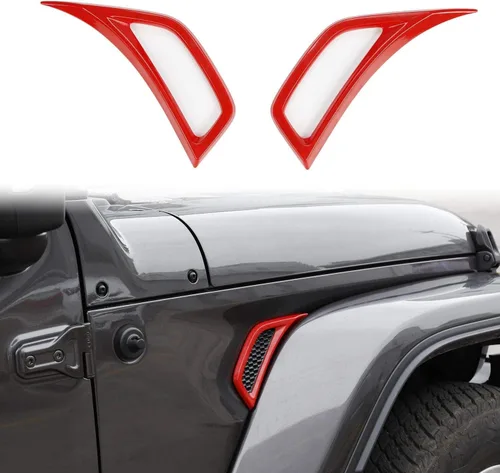 Miniatura 10 de Voodonala para Jeep JL Adorno de salida de aire acondicionado lateral para Jeep Wrangler JL JLU Gladiator JT maletero 4xe, Plata brillante (cromo)