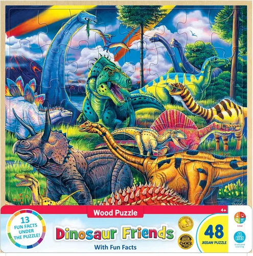 Miniatura 13 de Masterpieces Rompecabezas de 48 piezas de hechos divertidos para niños, rompecabezas de madera del arca de Noé, 12 x 12 pulgadas