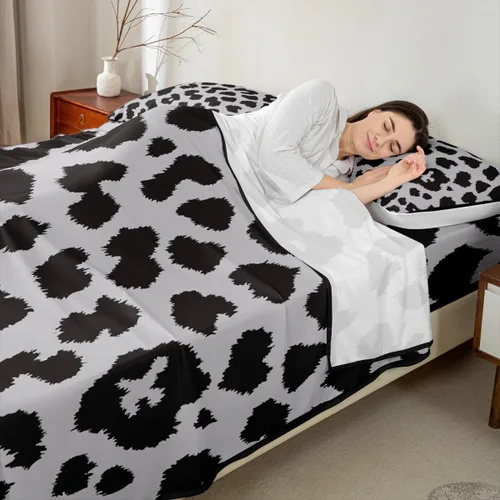 Miniatura 2 de Juego de sábanas abstractas de piel de guepardo, tamaño individual, decoración de lujo para habitación de niños, niñas y mujeres, juego de ropa