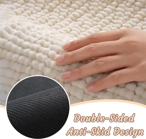 Miniatura 2 de Alfombra de baño antideslizante, 20 x 32 pulgadas, lavable a máquina y absorbente de agua, alfombra de baño de microfibra suave y gruesa para ducha