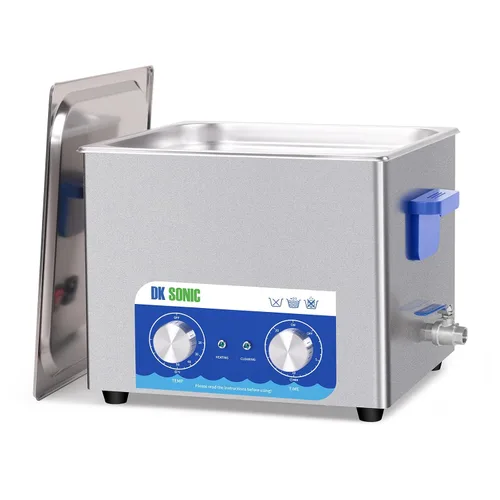 Miniatura 10 de DK SONIC Limpiador Ultrasónico, 1.5L 60W Limpiador Ultrasónico de Joyería de Acero Inoxidable con Cesta de Limpieza, Temporizador Mecánico