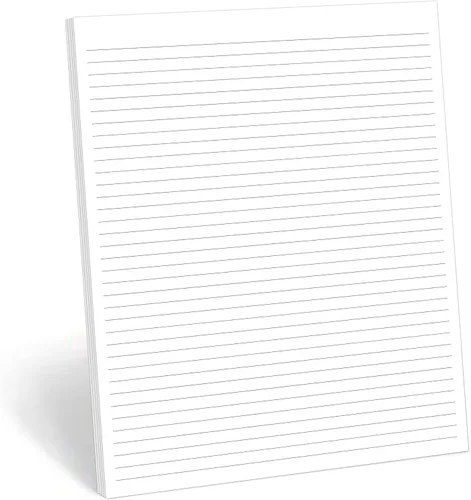 Miniatura 9 de 321Done Bloc de notas rayado y bloc de notas, blocs de escritura con rayas universitarias, 50 hojas arrancables, bloc de notas de 5.5 x 8.5, bloc