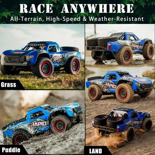 Miniatura 4 de Autos RC 1:14 Camión RC 30 MPH 4WD Auto de Control Remoto Todo Terreno Carro Trofeo para Adultos Niños Juguetes Rápidos Todoterreno RC Buggy Big