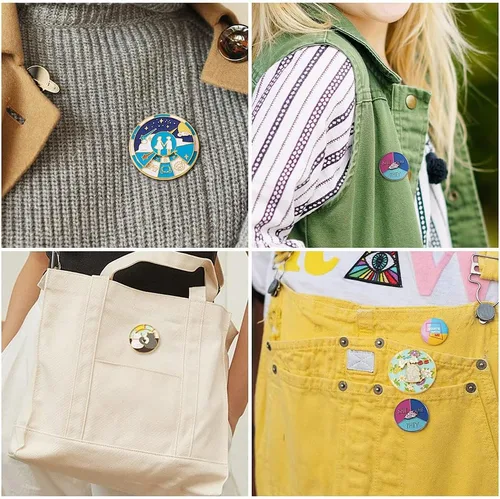 Miniatura 4 de Pandahall - Broches esmaltados de aleación con varios temas, broche de solapa, juego de pines esmaltados