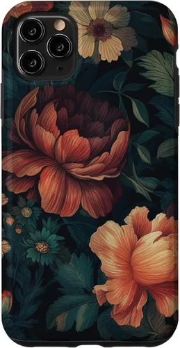 Miniatura 13 de Vintage Dark Flower Pattern Moody Floral Case for iPhone 17