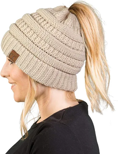 Miniatura 81 de Funky Junque - Gorro para mujer con ranura para cola de caballo