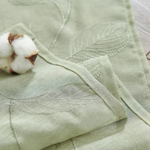 Miniatura 7 de Valance Cenefa de cocina con diseño bordado de hojas