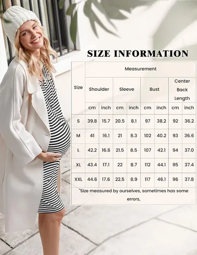 Miniatura 6 de Ekouaer Camisón de enfermería a rayas para mujer, manga corta, vestido de dormir para lactancia materna, partobata de trabajo
