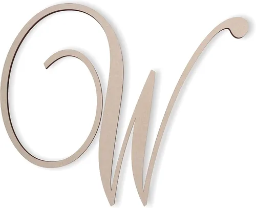 Miniatura 41 de Jess and Jessica Letra de madera A, 4 pulgadas de largo x 1/4 de pulgada de grosor, letras grandes de madera para decoración de pared, letras