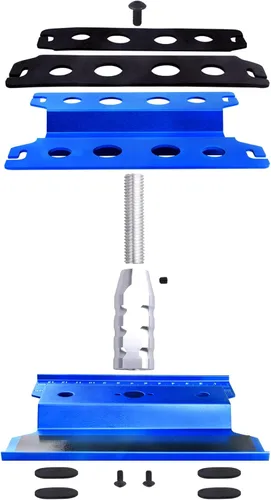 Miniatura 6 de Estación de trabajo de reparación de soporte de trabajo de automóvil a control remoto de aleación de aluminio con kit de tornillos y llave de rueda