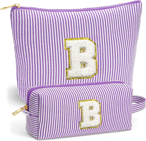 Miniatura 26 de Set de Bolsos de Maquillaje de Viaje - Bolso Inicial de Aseo de Viaje, Bolso de Cosméticos Portátil Bolso de Maquillaje de Viaje con Artículos Azul
