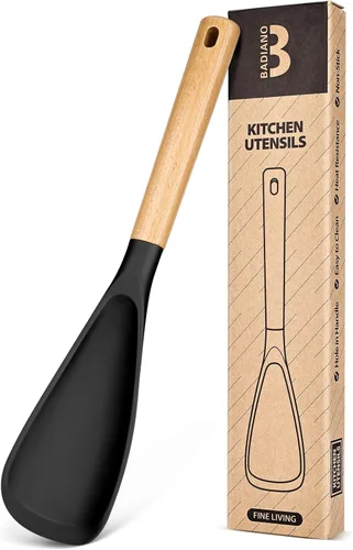 Miniatura 12 de Cuchara de cocina para utensilios de cocina antiadherentes, ideal para cocinar y servir silicona mate resistente sin BPA, cuchara con mango de Azul