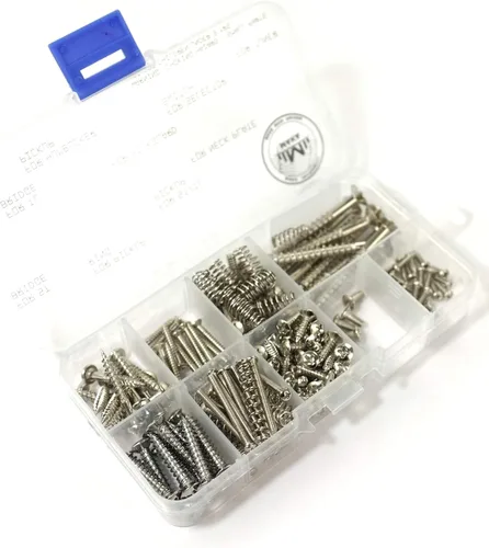 Miniatura 4 de Kit de MAKA para tornillos de guitarra, caja de surtido para puente de guitarra eléctrica, pastilla, golpeador, afinador, interruptor, placa