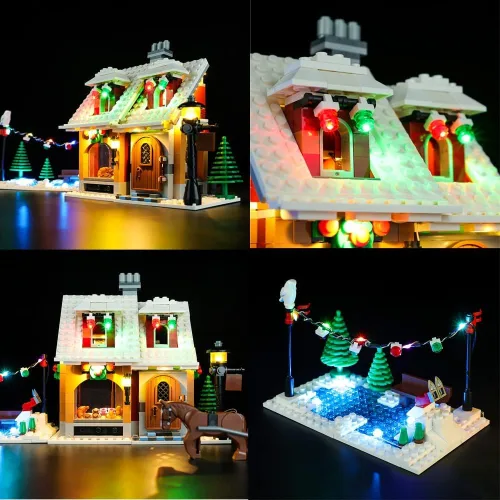 Miniatura 6 de Kit de luces LED compatible con Lego 10216, kit de iluminación de construcción para (Creator Holiday Bakery). (Solo kit de luz Led) (versión clásica)