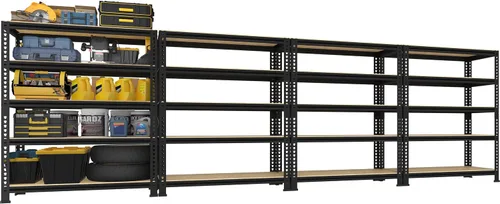 Miniatura 11 de PrimeZone Estantes de almacenamiento de garaje resistentes, 31.5 pulgadas de ancho x 16 pulgadas de profundidad x 63 pulgadas de alto, estantería